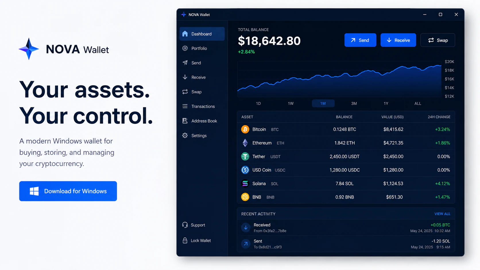 IMAGE 01 // NOVA DESKTOP WALLET